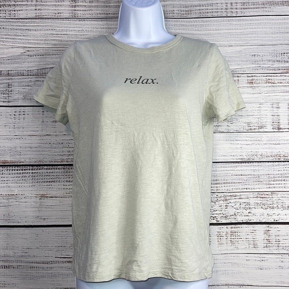 Zoe + Liv Sage Green Relax Tee - Short Sleeve Size Small - Picture 1 of 8
